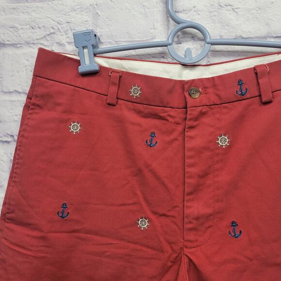 Brooks Brothers 346 Nautical Chino Shorts Size 34 Coastal Preppy Vacation Resort - Picture 2 of 7